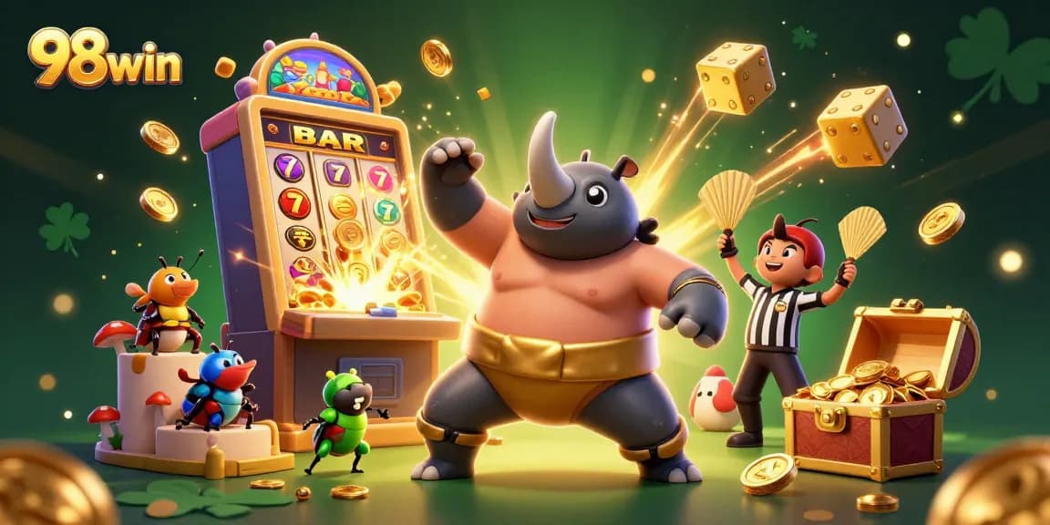 Engage with 98win's thrilling casino experience, featuring vibrant slot games and a lively atmosphere.
