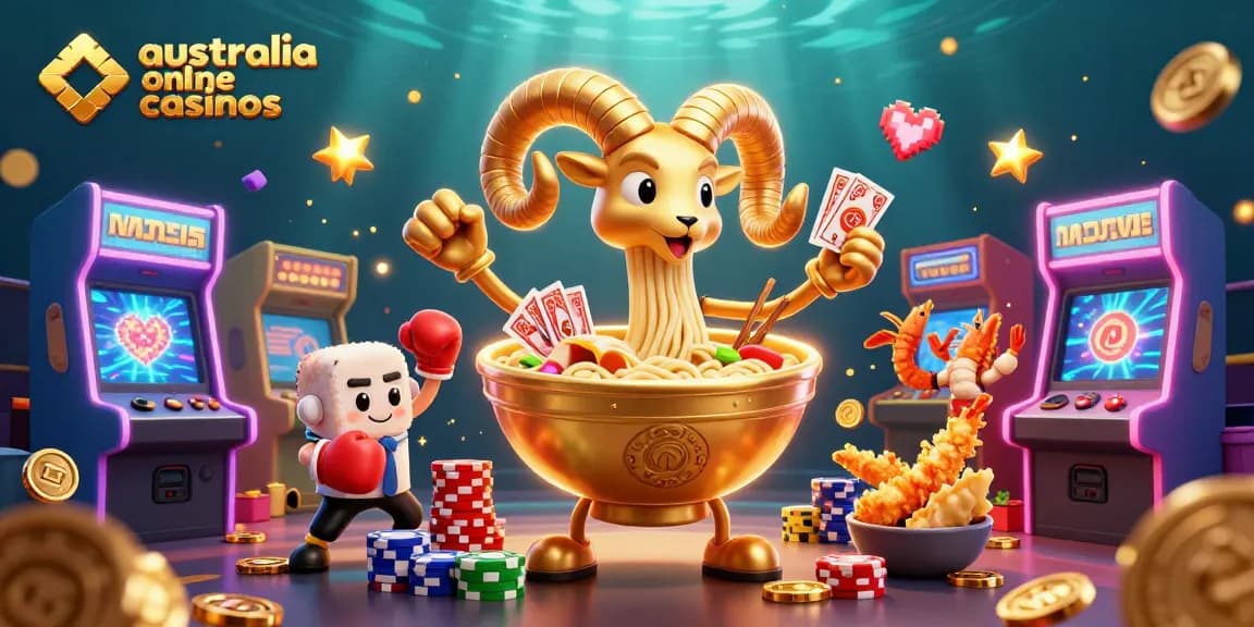 Engage with vibrant australia online casinos scene featuring characters in an energetic casino environment.