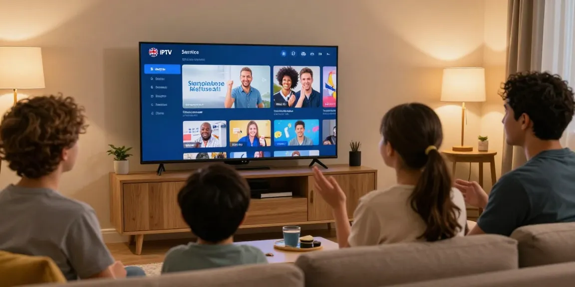 "Trusted British IPTV service setup by a local professional technician in a warm home environment."