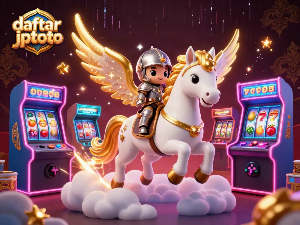 Join the excitement of daftar jptoto with a vibrant magical casino scene showcasing winning jackpots and game mastery.