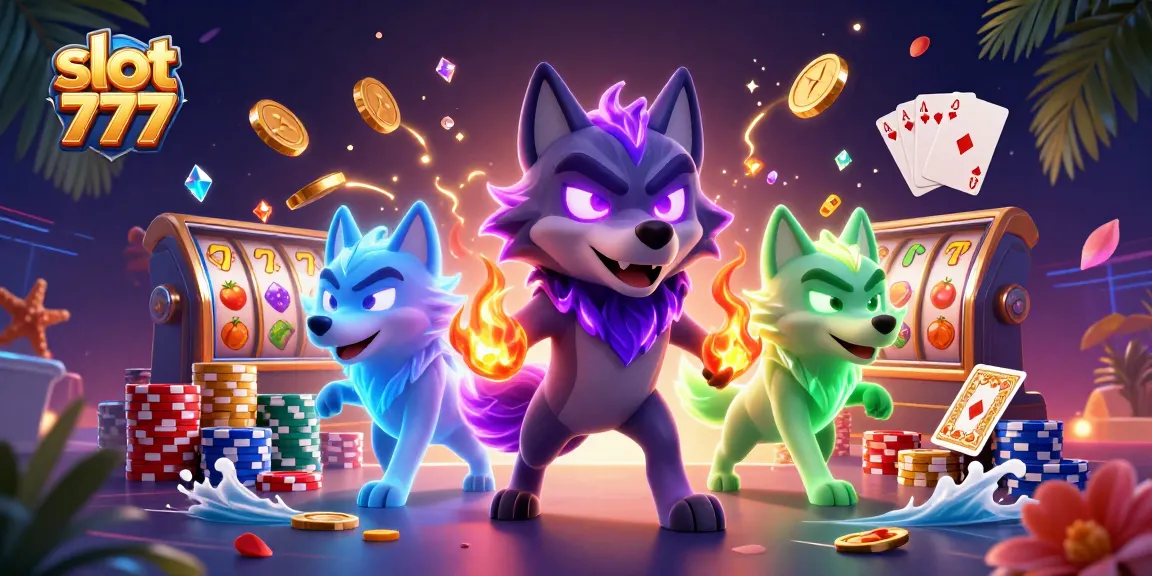 Spin the reels and win big with slot 777, featuring animated characters and exciting casino elements.